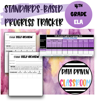 Preview of Digital Standards-Based Tracker | 4th Grade ELA (Student Self-Reported Grades)