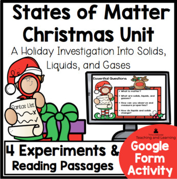 Preview of States of Matter | Christmas Solids, Liquids, and Gases | Digital