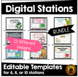Digital Stations Editable Template for Google Slides BUNDL