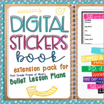 Preview of Moveable Pieces Digital Planner Stickers | Book 1 Extension Pack
