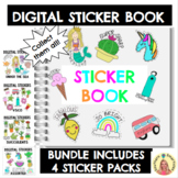 Digital Sticker Book BUNDLE for SeeSaw, Google Classroom D