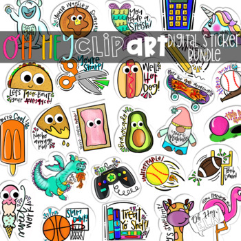 Preview of Digital Sticker Bundle | Distance Learning