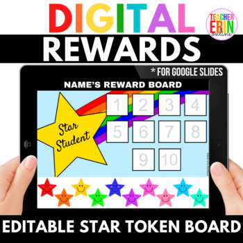 Preview of Digital Sticker Chart Rewards | Editable Star Chart for Google Slides