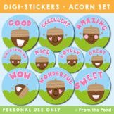 Digital Stickers Acorn Set