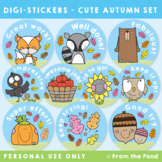 Digital Stickers - Autumn / Fall Cute Set