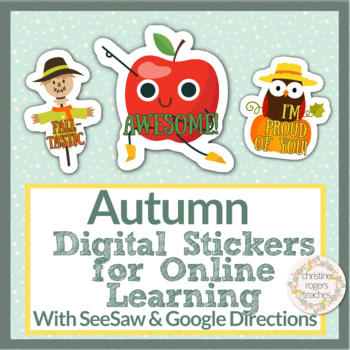 Preview of Digital Stickers Autumn Fall Seasonal Digital Fall Stickers Autumn Stickers