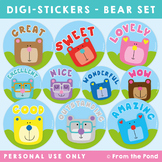 Digital Stickers Bear Set