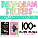 Digital Stickers: Bright & Happy + GLITTER