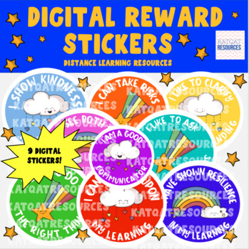 Preview of Digital Stickers - Celebrating Learning - Seesaw,  Distance Learning, PYP, IPC