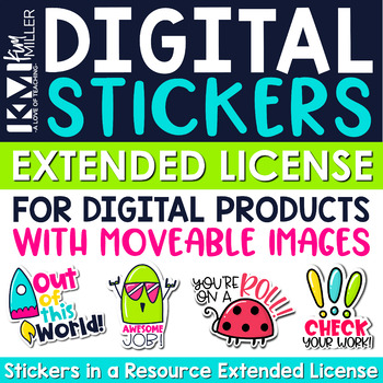 Preview of Digital Stickers Extended License for Products with Moveable Pieces
