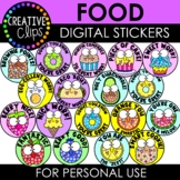 Digital Stickers: Food Stickers {Made by Creative Clips Clipart}