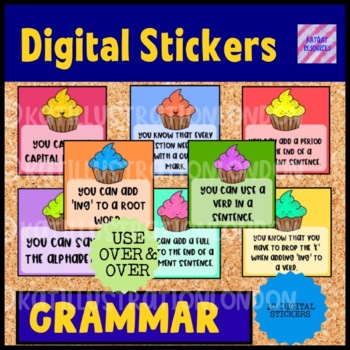 Preview of Digital Stickers - Grammar - Adding 'ing' Verbs - SeeSaw PYP IPC