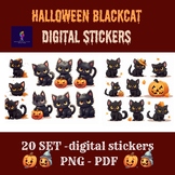 Digital Stickers Halloween BLACKCAT-20 set