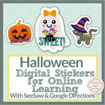 Preview of Digital Stickers Halloween Digital Stickers Halloween Stickers Seasonal Stickers