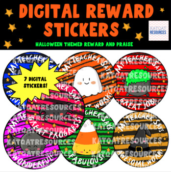 Preview of Digital Stickers - Halloween - Reward and Motivation
