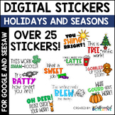 Digital Stickers Holidays and Seasonal Pack for Google Classroom™