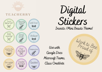 Preview of Digital Stickers Insects Mini Beasts Student Feedback