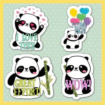 Digital Stickers Pandas with SeeSaw & Google Directions | TpT