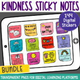 Digital Stickers Positive Message Sticky Notes BUNDLE | Di