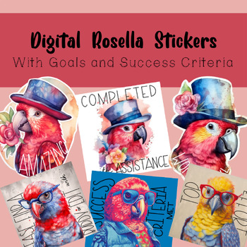 Preview of Digital Stickers - Rosella - for Google, Microsoft and Seesaw