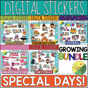 Preview of Digital Stickers Special Days Growing Bundle