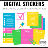 Special Education Organization Digital Stickers and Prompt