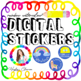 Digital Stickers Stamps for Seesaw Google Classroom - Rain