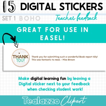 Boho Digital Sticker Set