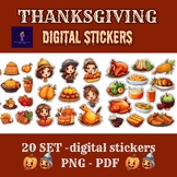 Digital Stickers Thanksgiving - 20 set