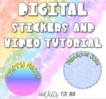Preview of Digital Stickers and Video Tutorial