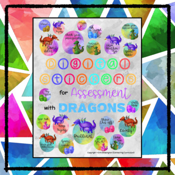 Preview of Digital Stickers for Assessment with Dragons