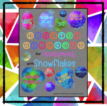 Preview of Digital Stickers for Assessment with Snowflakes