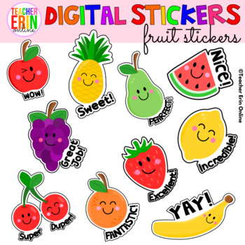 Kawaii Fruits Stickers Bundle