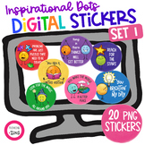 Inspirational Digital Stickers Set 1 Distance Learning Goo