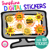 Inspirational Sun Digital Stickers Distance Learning | Goo