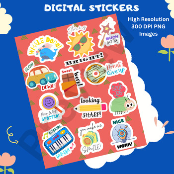 Preview of Digital Stickers for Distance Learning | Positive Feedback |AwardPraise reward