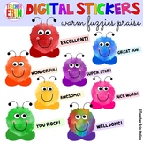 Digital Stickers for Distance Learning WARM FUZZIES Motiva