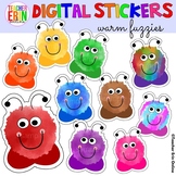 Digital Stickers for Distance Learning WARM FUZZIES | Pom 