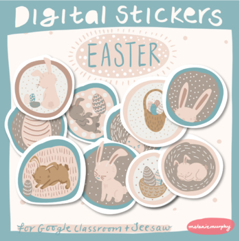 Preview of Digital Stickers for Google Classroom and Seesaw | Easter Theme!