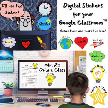 40 Super Cute Digital Teacher Stickers - Sarah Titus