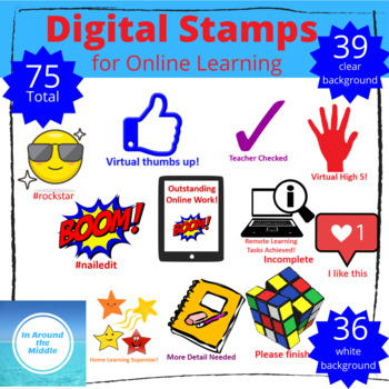 Preview of Digital Stickers or Stamps (awards, stickers, stamps)