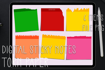 Preview of Digital Sticky Notes , Theme 6 items