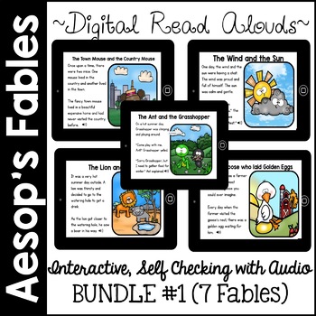 Preview of Digital Stories- Aesop's Fables BUNDLE ONE (Boom Cards)