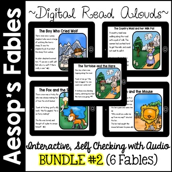 Preview of Digital Stories- Aesop's Fables BUNDLE TWO (Boom Cards)