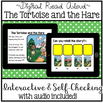 Preview of Digital Stories - Aesop's Fables The Tortoise and the Hare (Boom Cards)