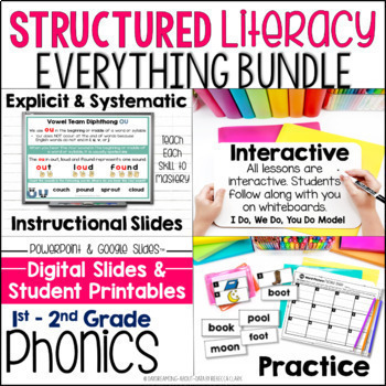 Preview of Structured Literacy Phonics Lessons and Activities Bundle | Science of Reading