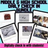 Digital Daily Check-In Forms BUNDLE! Perfect for Middle an