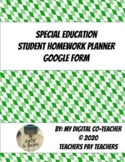 Digital Student Homework Assignment Planner Google Form