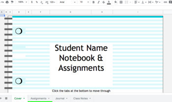 Preview of Digital Student Notebook