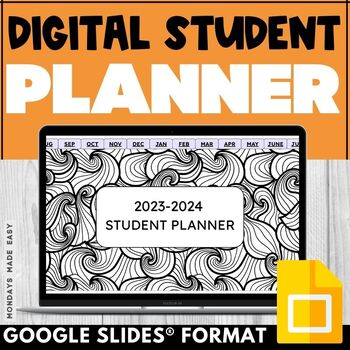 Preview of Digital Student Planner - Weekly Templates and Monthly Calendars - Google Slides